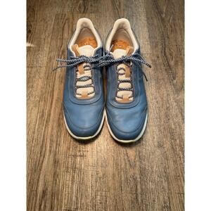 FootJoy Stratoflex Mens Golf Shoes Blue‎ Waterproof Spikeless Leather StratoFoam